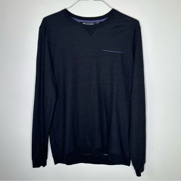 Travis Mathew‎ Black with Purple Trim Long Sleeve Top Size Large - Picture 4 of 7